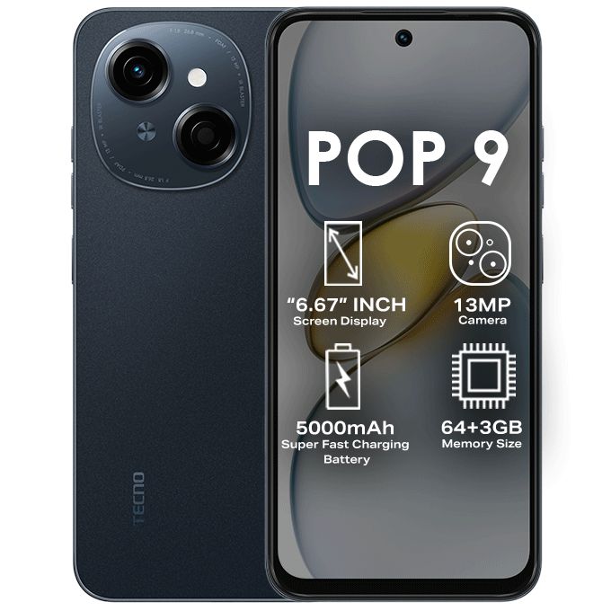 Tecno Pop 9 – 64 Go / 3 Go de RAM