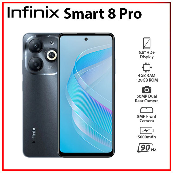 Infinix Smart 8 Pro – 128 Go / 4 Go RAM