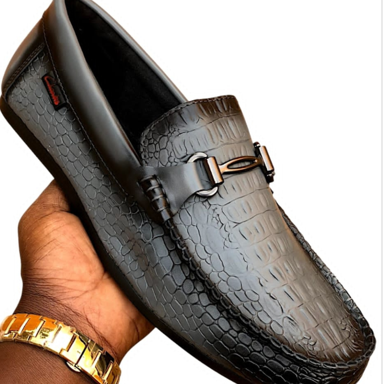 Soulier cuir Clarks Gris avec details noir