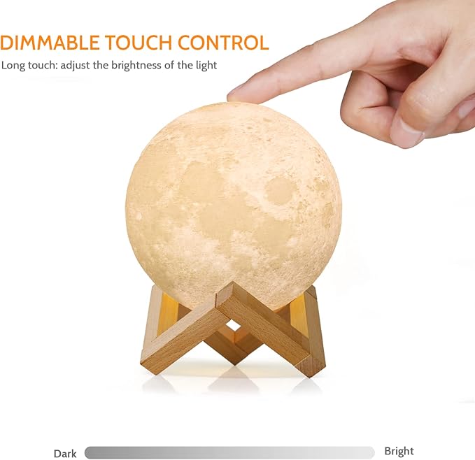 LAMPE DE LUNE USB 3D – DÉCORATION DE CHAMBRE