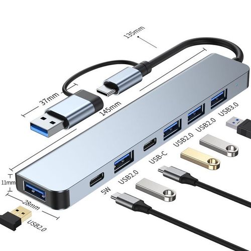 Hub  USB Multi-ports 7 en 1